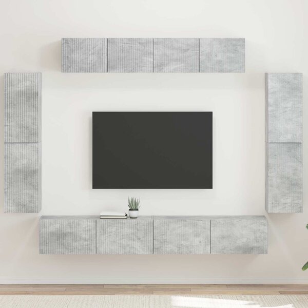 Televizní skříň 8 ks Betonově šedá 3409144