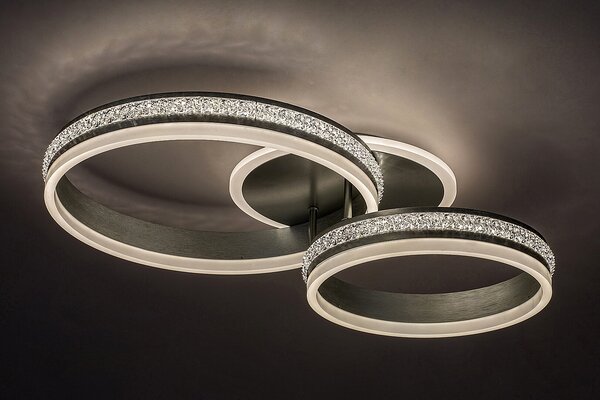 Rabalux Stříbrné stropní LED svítidlo Avalon 650mm 50W 2229