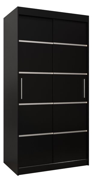 Šatní skříň 100 cm Verika 1 100 (černá). Akce -19%