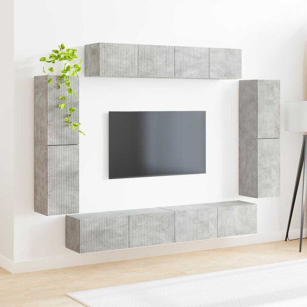Televizní skříň 8 ks Betonově šedá 3409144
