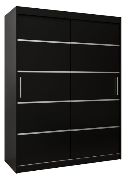 Šatní skříň 150 cm Verika 1 150 (černá). Akce -17%