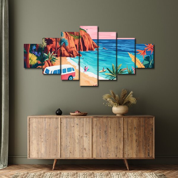 Obraz - Karavan u oceánu (210x100 cm)