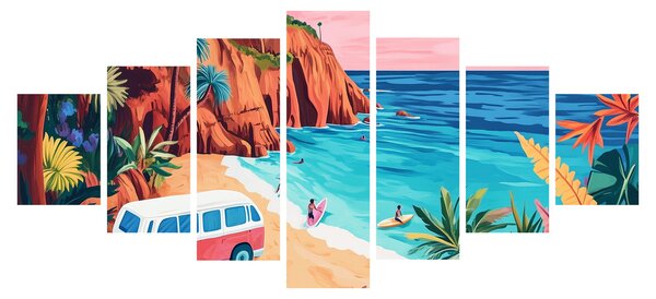 Obraz - Karavan u oceánu (210x100 cm)