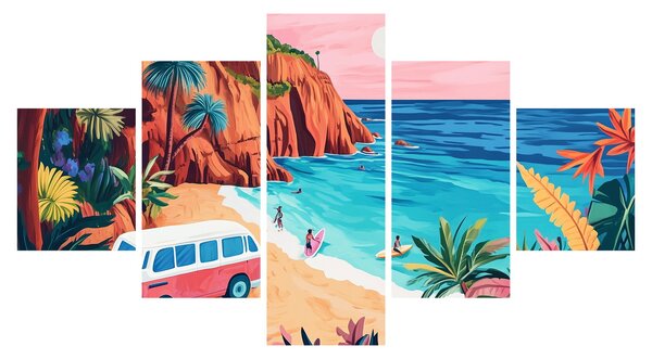 Obraz - Karavan u oceánu (125x70 cm)