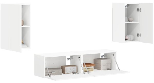 Sestava TV skříněk 4 ks Bílá Kompozitní dřevo 3409150