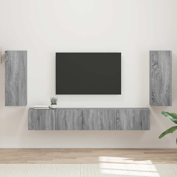 Sestava TV skříněk 4 ks Šedá Sonoma Kompozitní dřevo 3409165