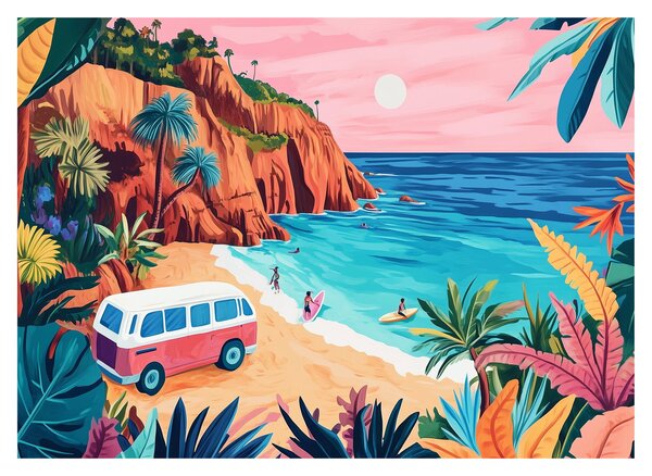 Obraz - Karavan u oceánu (70x50 cm)