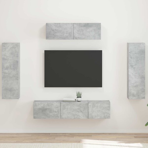 Televizní skříň 5 ks Betonově šedá 3409171