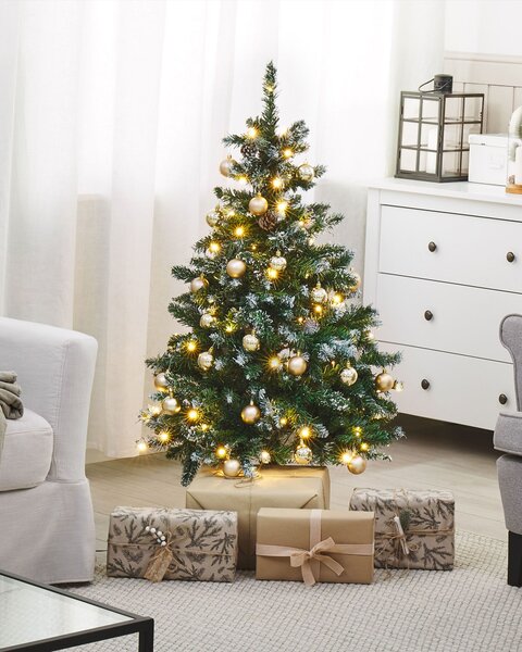 Umělý vánoční stromeček LED PALOMAR 120 cm Tmavě zelená