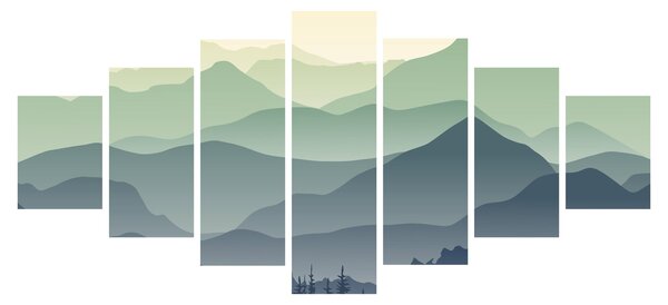 Obraz - Forest Mountain (210x100 cm)