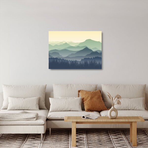 Skleněný obraz - Forest Mountain (70x50 cm)