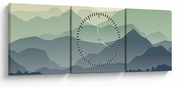 Obraz - Forest Mountain (s hodinami) (90x30 cm)