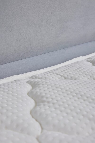 POSTEL BOXSPRING, 120/200 cm, světle šedá MID.YOU - Jednolůžkové postele, Online Only