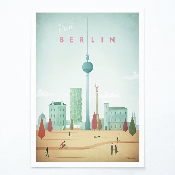 Plakát Travelposter Berlin, 50 x 70 cm