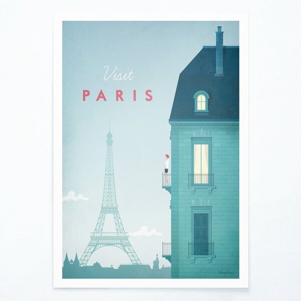 Plakát Travelposter Paris, 50 x 70 cm