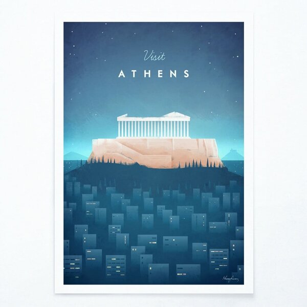 Plakát Travelposter Athens, 30 x 40 cm
