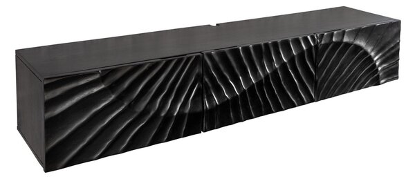 Designový závěsný TV stolek Shayla 160 cm černé mango