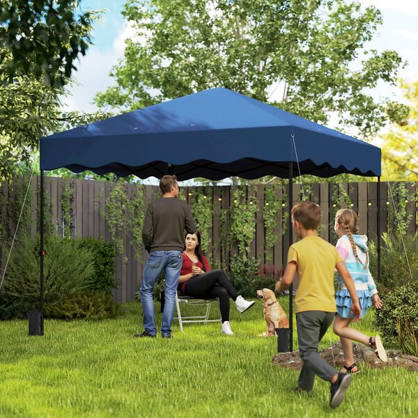 Pavilon Outsunny cca 3x3m, voděodolný stabilní zimní skládací stan s UV ochranou 50+, skladný párty stan s transportní taškou, zahradní pavilion pro k