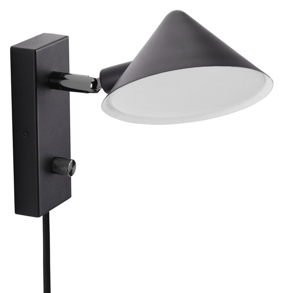 Nástěnná Svítidla Watt & Veke, Kuro, stmívatelné, Černá, Obývací pokoj, Kov, Design