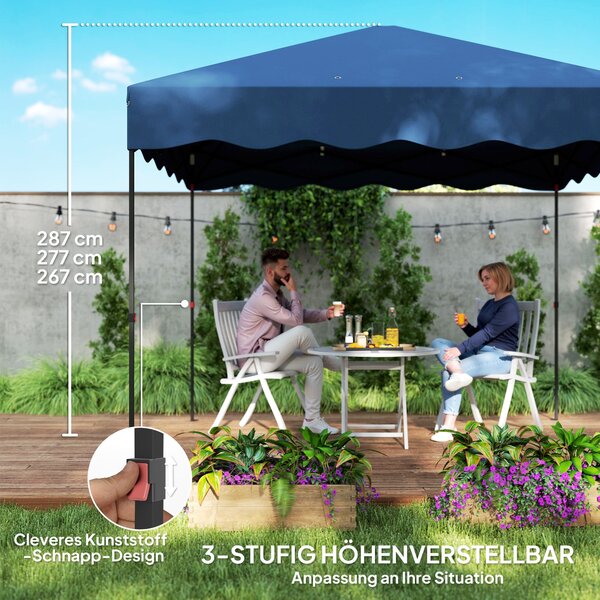 Pavilon Outsunny cca 3x3m, voděodolný stabilní zimní skládací stan s UV ochranou 50+, skladný párty stan s transportní taškou, zahradní pavilion pro k