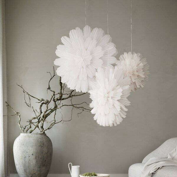 Stolní lampa Watt & Veke, Snöblomma, Bílá, Obývací pokoj, Papír / Karton, Design