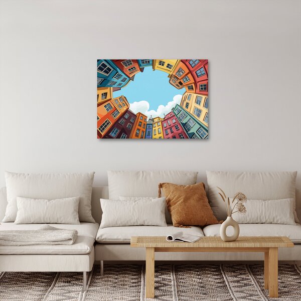 Obraz - Mezi domy (70x50 cm)