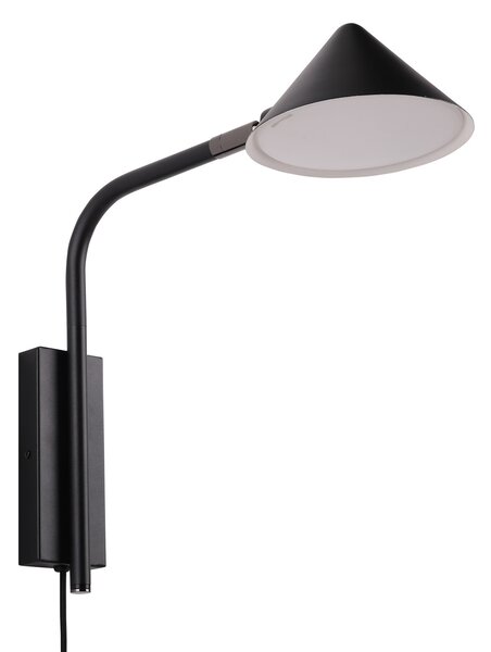 Nástěnná Svítidla Watt & Veke, Kuro, stmívatelné, Černá, Obývací pokoj, Kov, Design