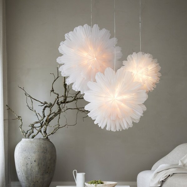 Stolní lampa Watt & Veke, Snöblomma, Bílá, Obývací pokoj, Papír / Karton, Design