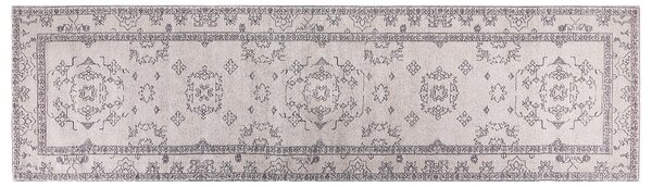Bavlněný koberec 80 x 300 cm béžový/šedý GOLLER