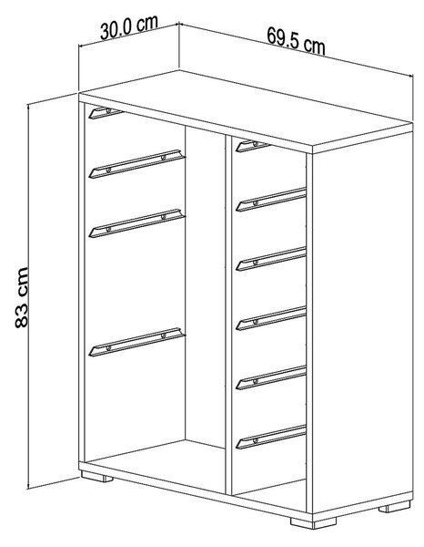 Organizér na hračky Dremonka 10 (šedá + bílá)
