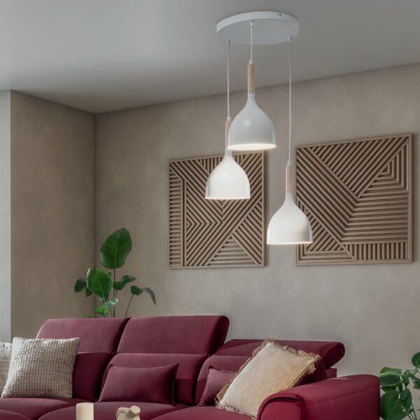 Eltap Designové závěsné osvětlení Woldes 3, 42x42x110cm