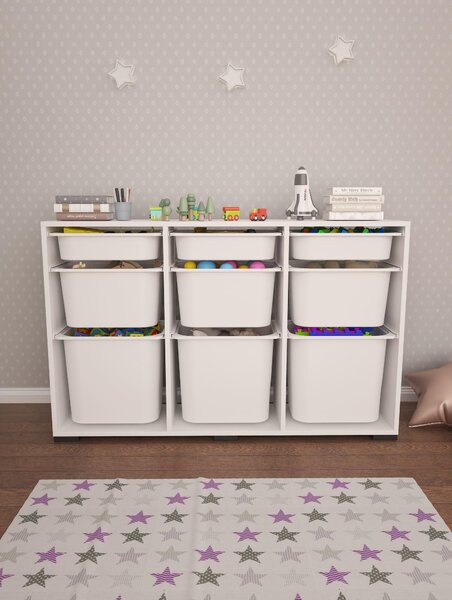 Organizér na hračky Dremonka 1 (bílá). Akce -24%