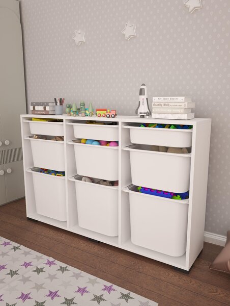 Organizér na hračky Dremonka 1 (bílá). Akce -24%