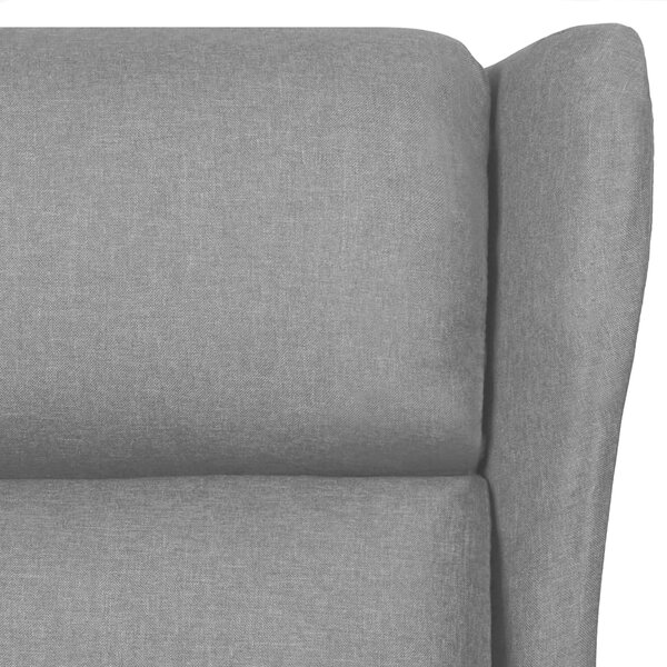 Polohovací křeslo světle šedé textil 340949