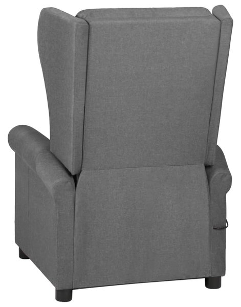 Polohovací křeslo světle šedé textil 340949
