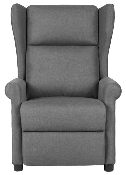 Polohovací křeslo světle šedé textil 340949