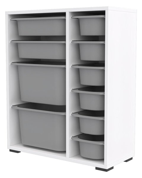 Organizér na hračky Dremonka 10 (šedá + bílá)