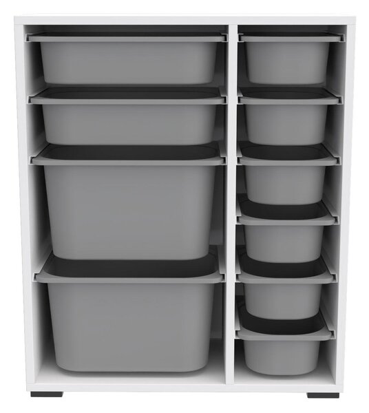 Organizér na hračky Dremonka 10 (šedá + bílá)