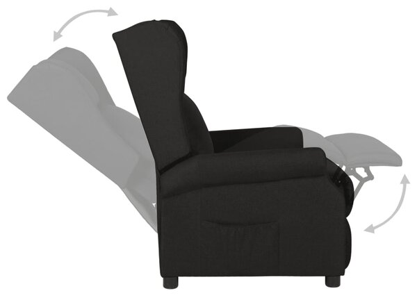 Polohovací křeslo černé textil 340951
