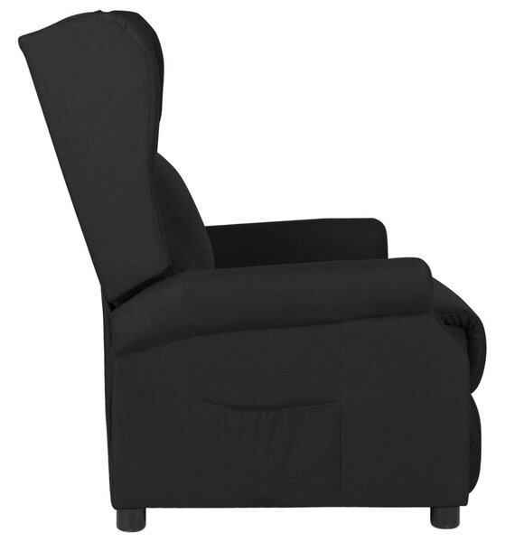 Polohovací křeslo černé textil 340951