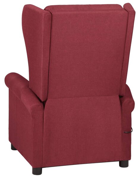 Polohovací křeslo vínové textil 340952