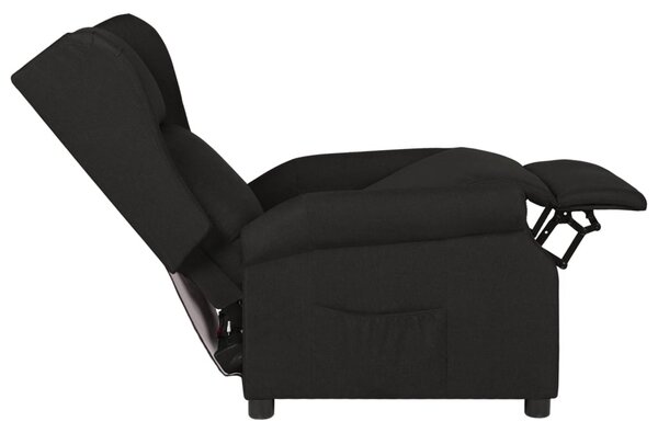 Polohovací křeslo černé textil 340951