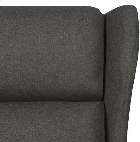 Polohovací křeslo tmavě šedé textil 340950