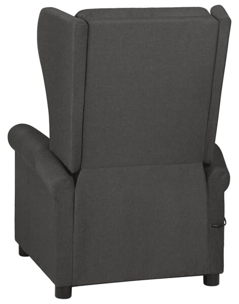 Polohovací křeslo tmavě šedé textil 340950