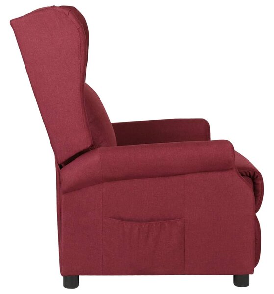 Polohovací křeslo vínové textil 340952