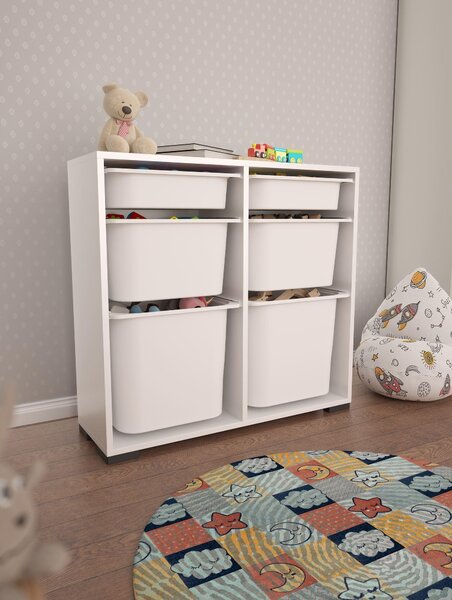 Organizér na hračky Dremonka 5 (bílá). Akce -24%