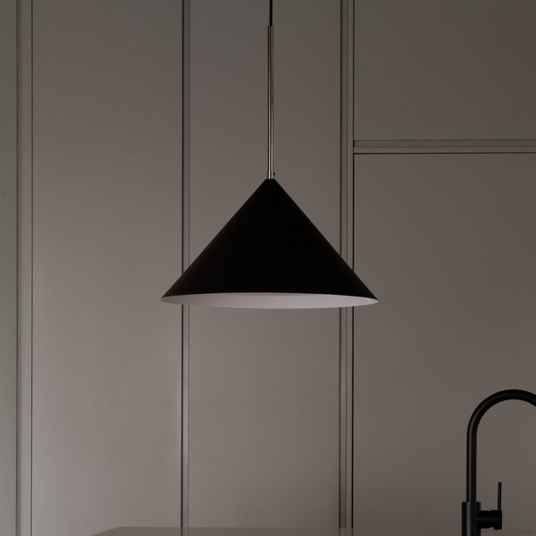 Závěsná svítidlo Watt & Veke, Kuro, stmívatelné, Černá, Kuchyně, Kov, Design