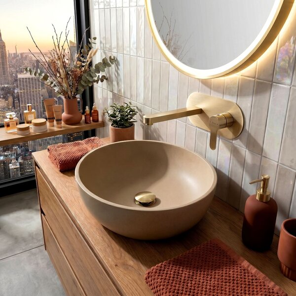 Podomítková vanová baterie REA Arcos Brush Gold