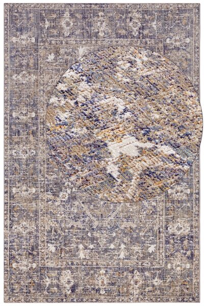 Hanse Home, Kusový koberec Cairo 105588 Port Said Cream Blue – na ven i na doma, 200x280, modrá, chodba / předsíň