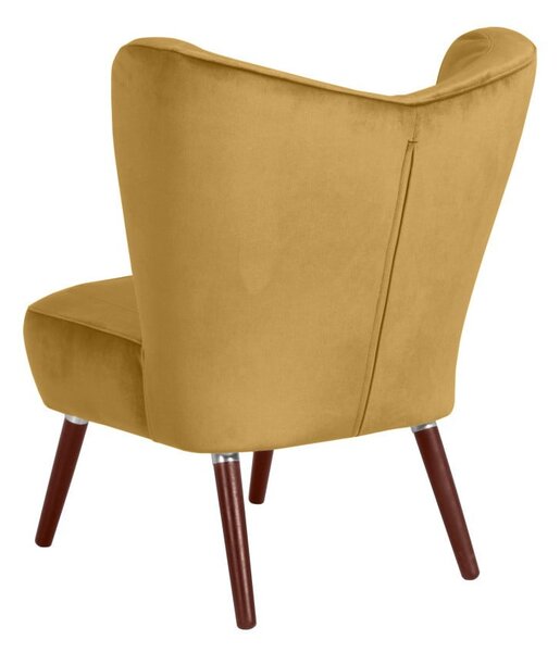 Žluté křeslo Max Winzer Sari Velvet